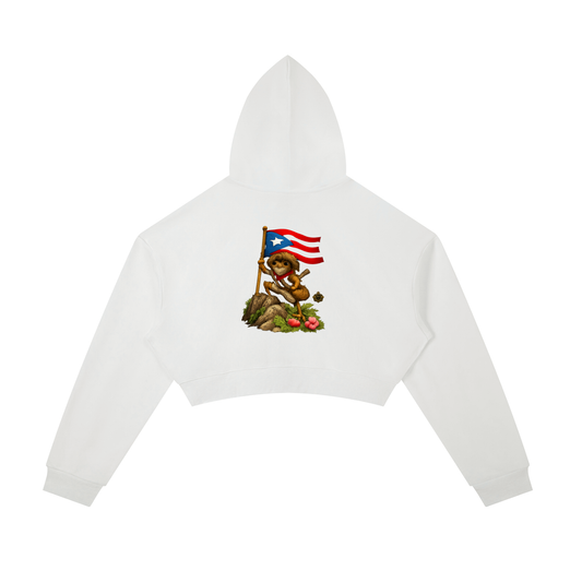 Essential Cropped Zip-Up Hoodie